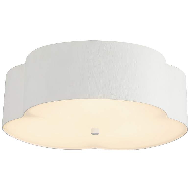 Image 1 Alora Mood Adella E26 14-in Antique White Flush Mount