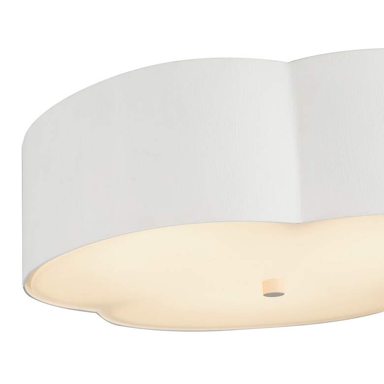 Image 4 Alora Mood Adella E26 14-in Antique White Flush Mount more views