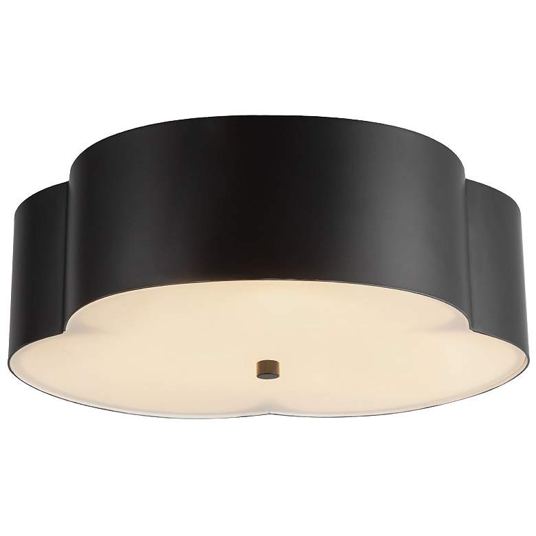 Image 1 Alora Mood Adella E26 14-in Matte Black Flush Mount