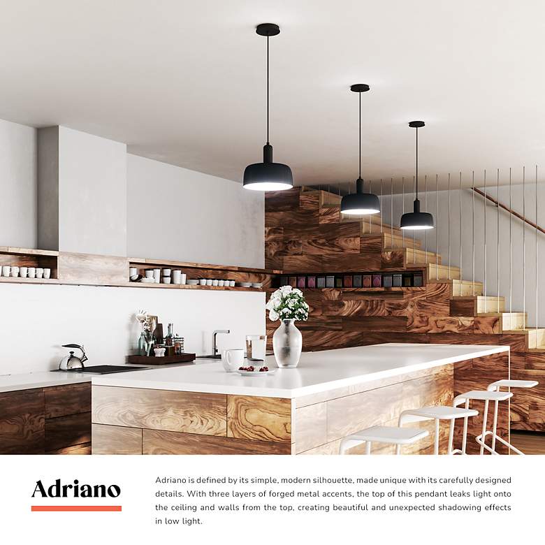 Image 3 Alora Mood Adriano E26 10-in Brushed Gold Pendant more views