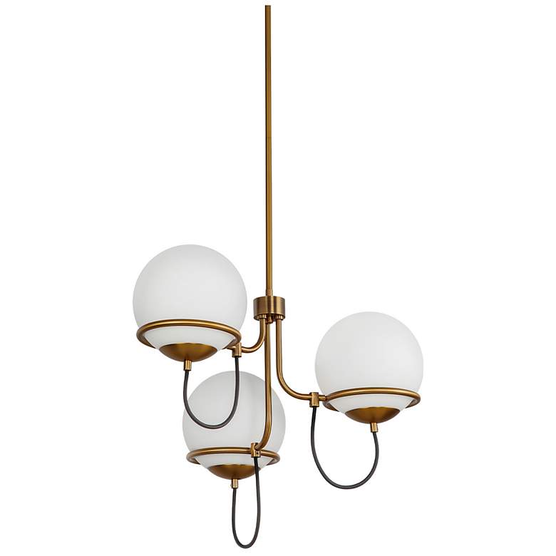 Image 2 Alora Mood Alba E26 23-in Aged Gold/Opal Glass Chandelier more views