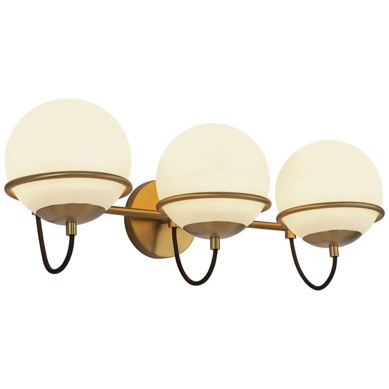 Image 1 Alora Mood Alba E26 24-in Aged Gold/Opal Glass Wall Vanity