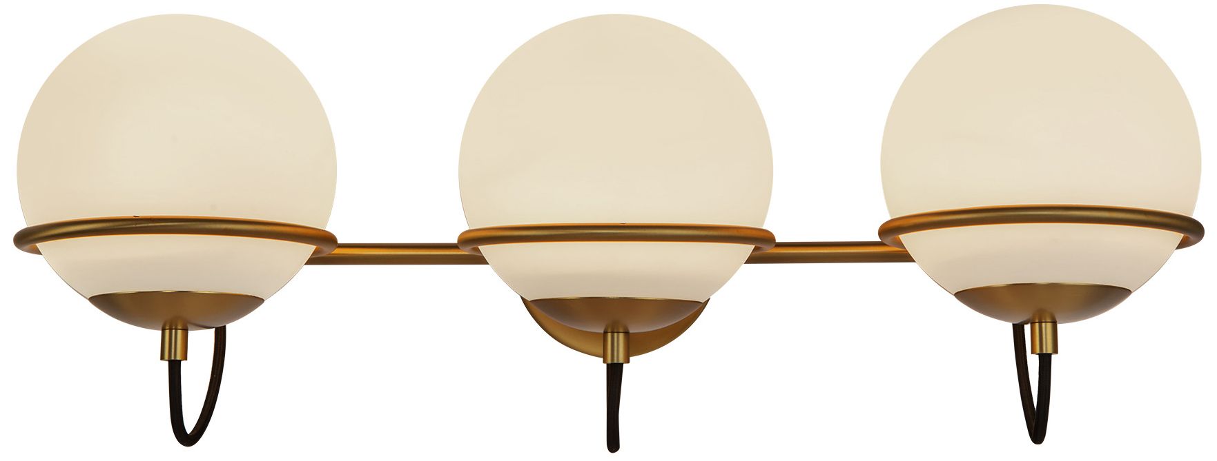 Image 3 Alora Mood Alba E26 24-in Aged Gold/Opal Glass Wall Vanity more views