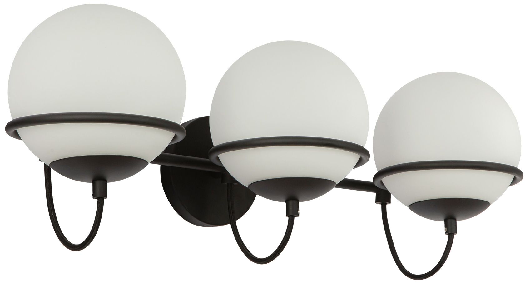 Image 2 Alora Mood Alba E26 24-in Matte Black/Opal Glass Wall Vanity more views