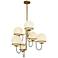 Alora Mood Alba E26 32-in Aged Gold/Opal Glass Chandelier