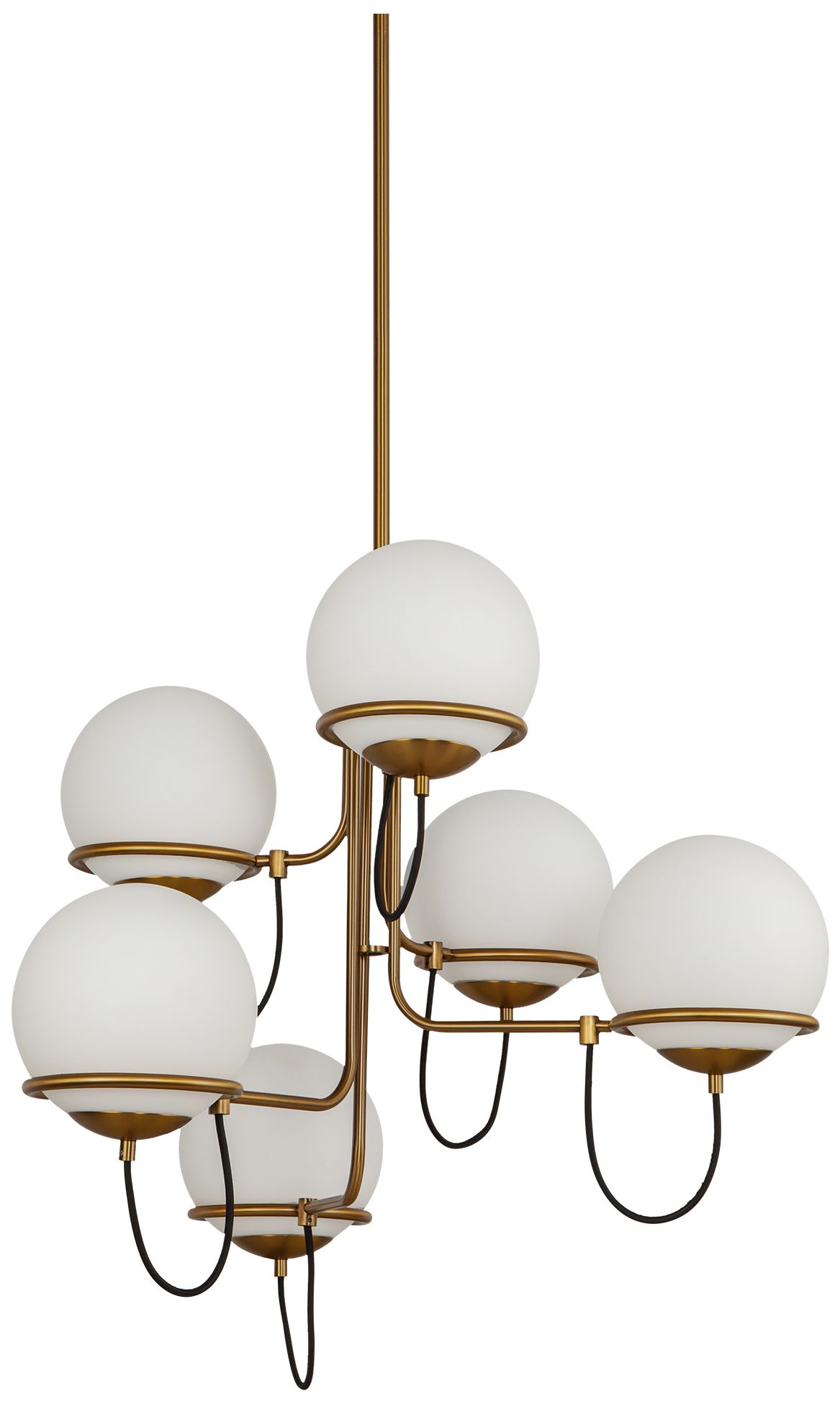 Image 4 Alora Mood Alba E26 32-in Aged Gold/Opal Glass Chandelier more views