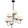 Alora Mood Alba E26 32-in Matte Black/Opal Glass Chandelier