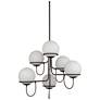 4_Alora Mood Alba E26 32-in Matte Black/Opal Glass Chandelier more views