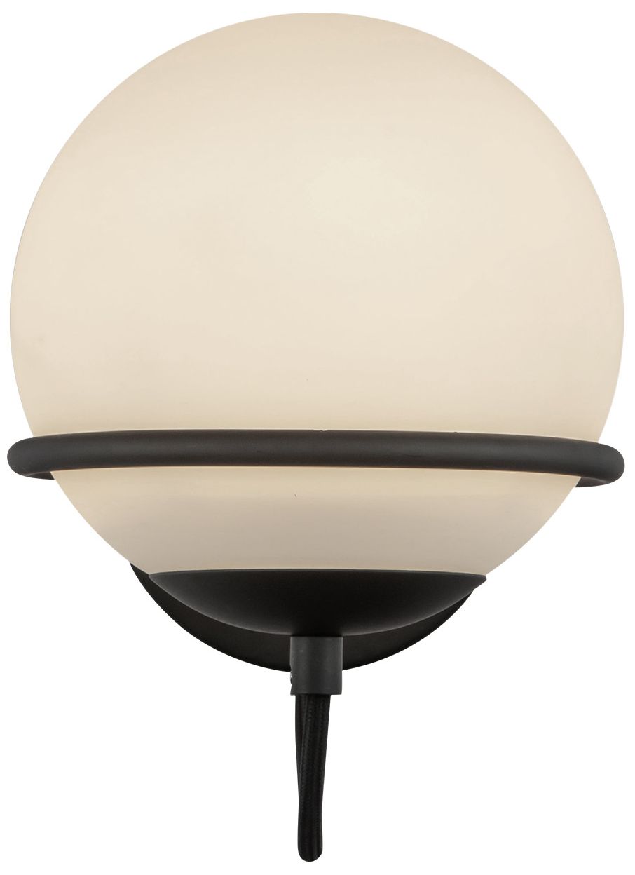 Image 3 Alora Mood Alba E26 7-in Matte Black/Opal Glass Wall Vanity more views