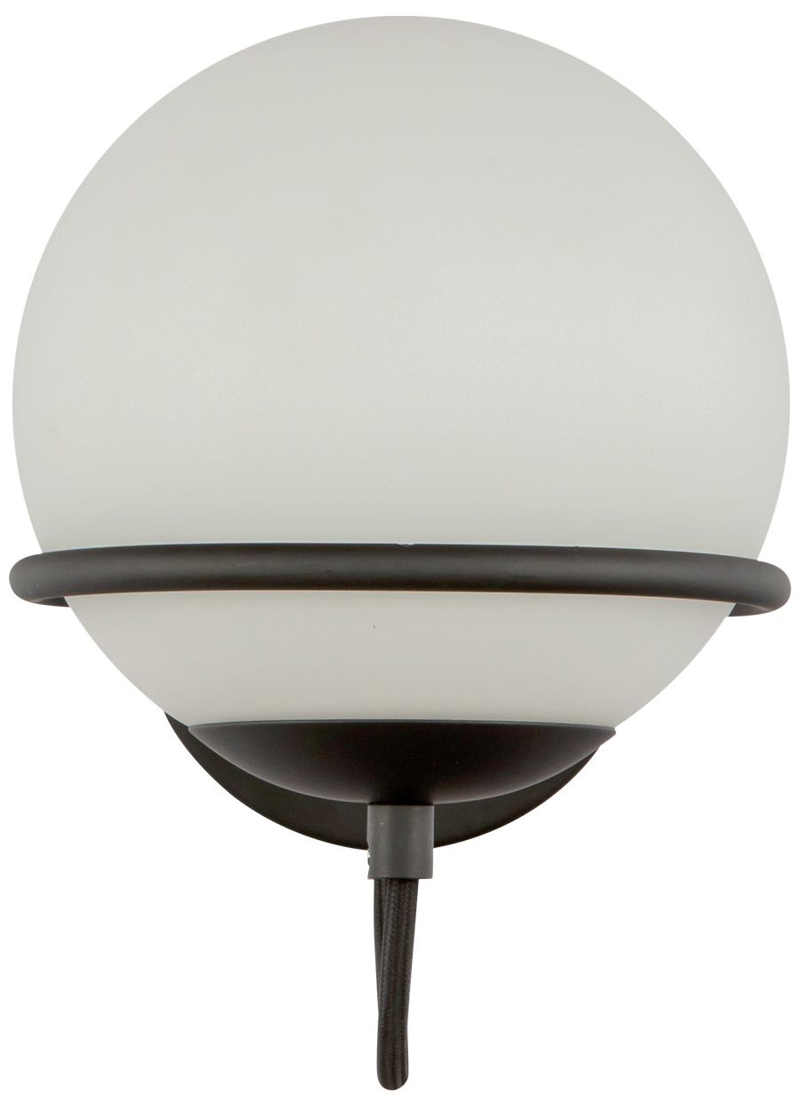 Image 4 Alora Mood Alba E26 7-in Matte Black/Opal Glass Wall Vanity more views