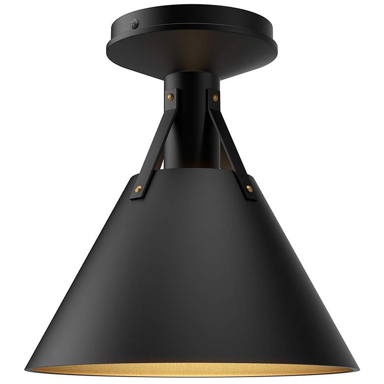Image 1 Alora Mood Archer E26 10-in Matte Black Flush Mount
