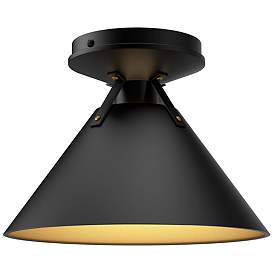 Image1 of Alora Mood Archer E26 7-in Matte Black Flush Mount
