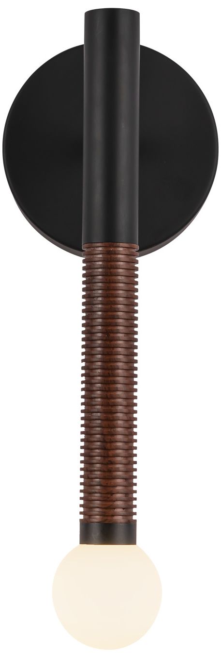 Image 2 Alora Mood Arden LED 14-in Matte Black/Opal Glass Wall Vanity more views