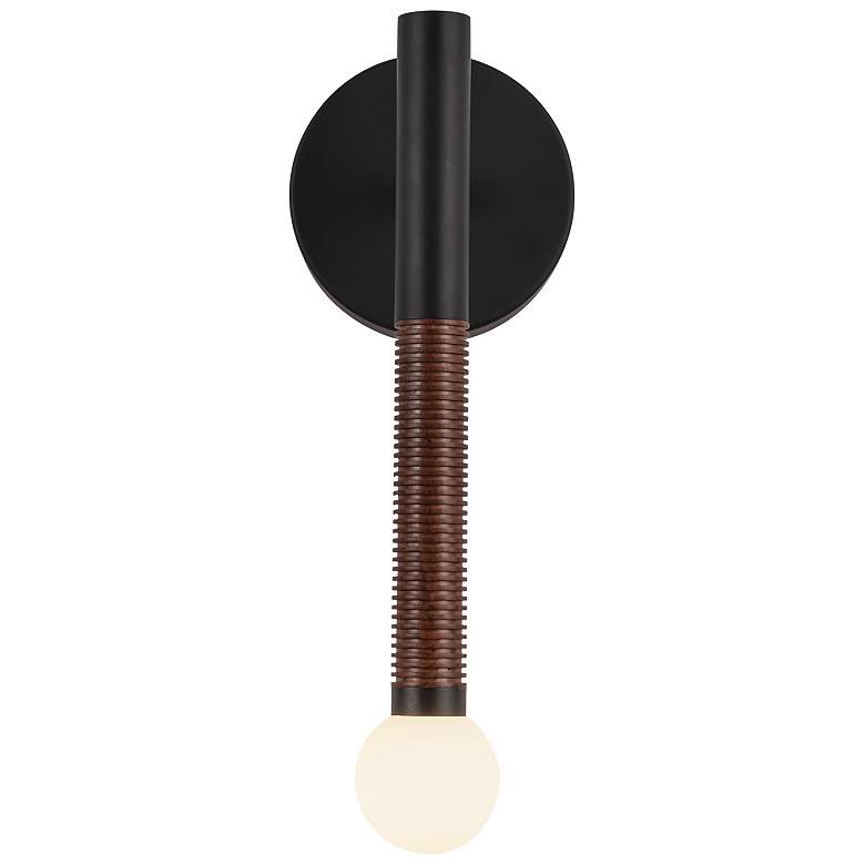 Image 2 Alora Mood Arden LED 14-in Matte Black/Opal Glass Wall Vanity more views