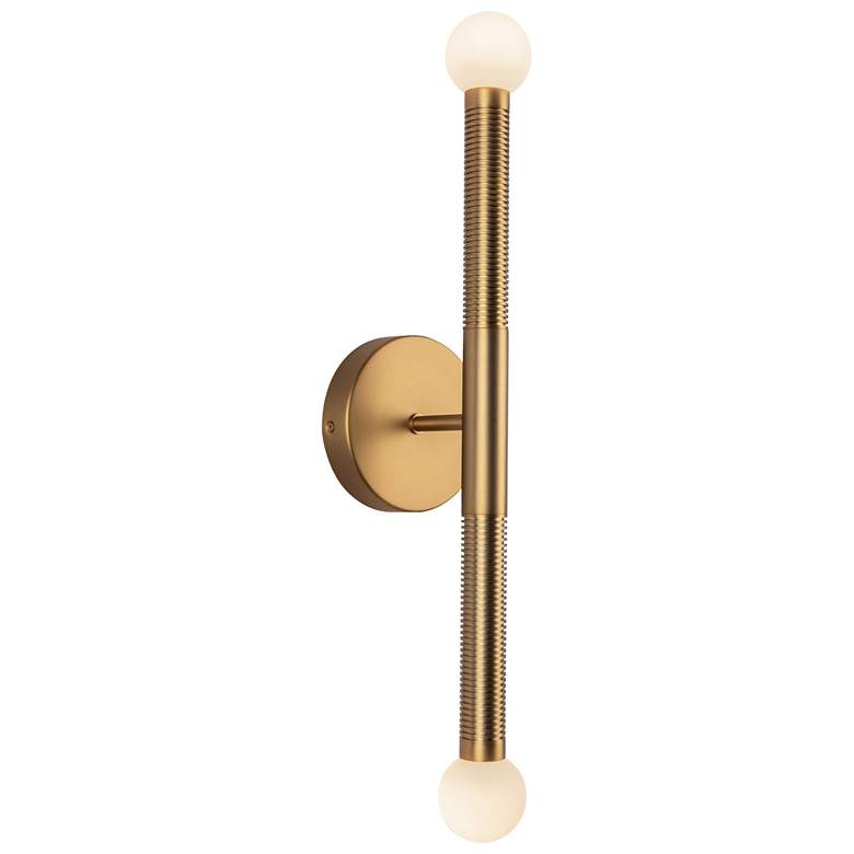 Image 1 Alora Mood Arden LED 23-in Brushed Gold/Opal Glass Wall Vanity