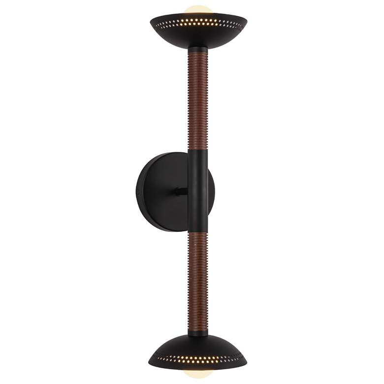 Image 1 Alora Mood Arden LED 23-in (With Shade) Matte Black/Opal Glass Wall Vanity