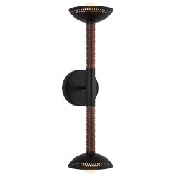 Alora Mood Arden LED 23-in (With Shade) Matte Black/Opal Glass Wall Vanity