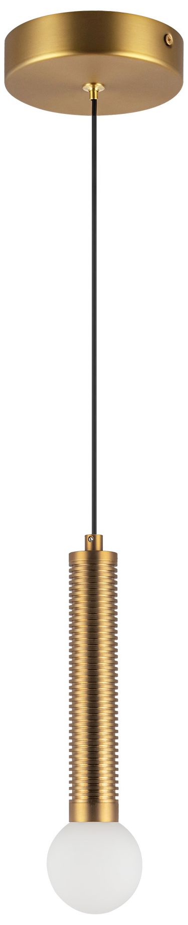 Image 2 Alora Mood Arden LED 9-in Brushed Gold/Opal Glass Pendant more views