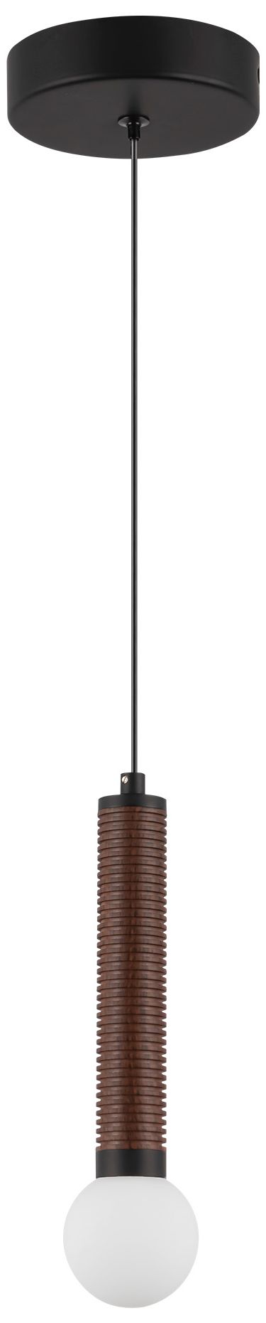 Image 2 Alora Mood Arden LED 9-in Matte Black/Opal Glass Pendant more views