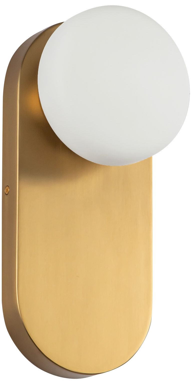 Image 2 Alora Mood Ariel E26 12-in Brushed Gold/Opal Glass Wall Vanity more views