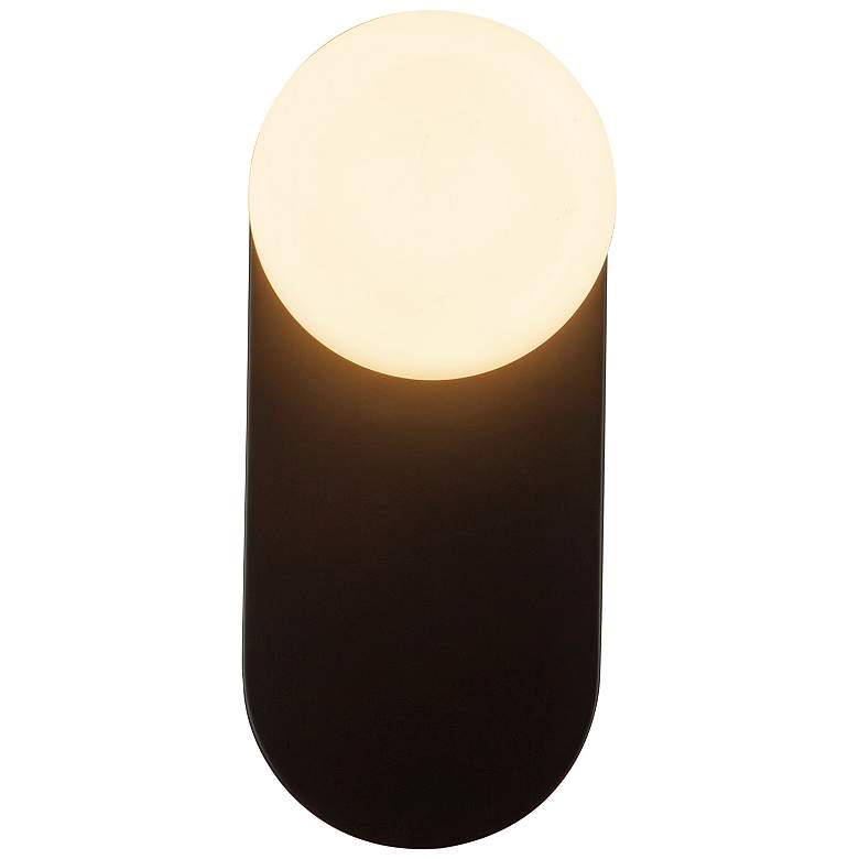 Image 5 Alora Mood Ariel E26 12-in Matte Black/Opal Glass Wall Vanity more views