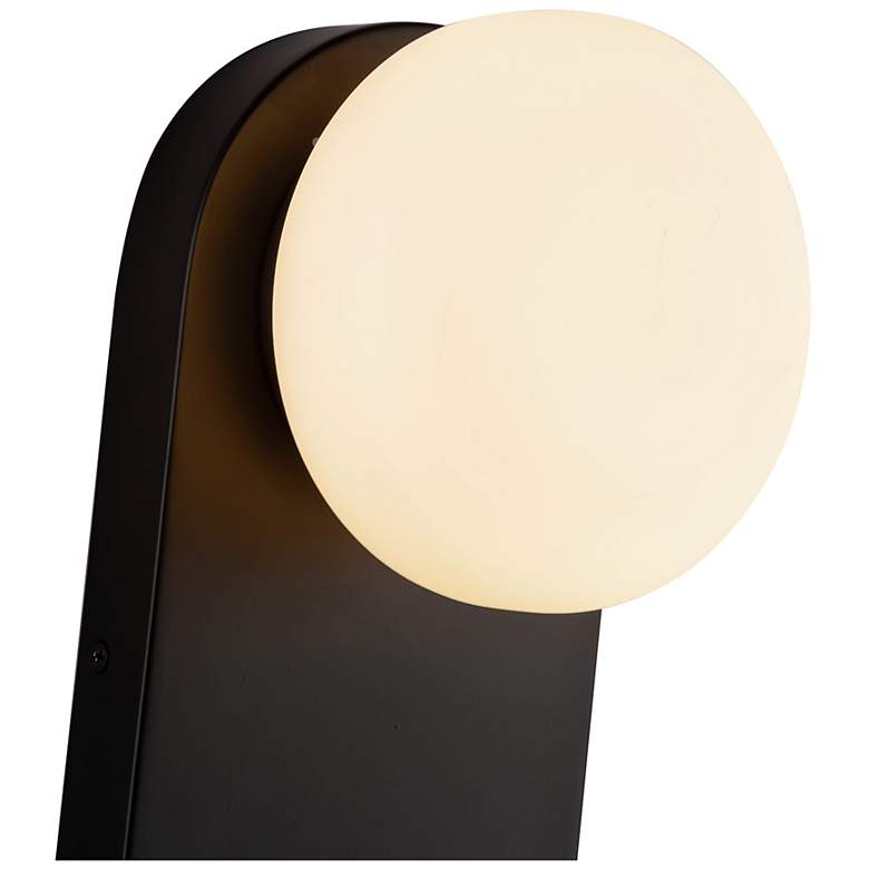 Image 6 Alora Mood Ariel E26 12-in Matte Black/Opal Glass Wall Vanity more views