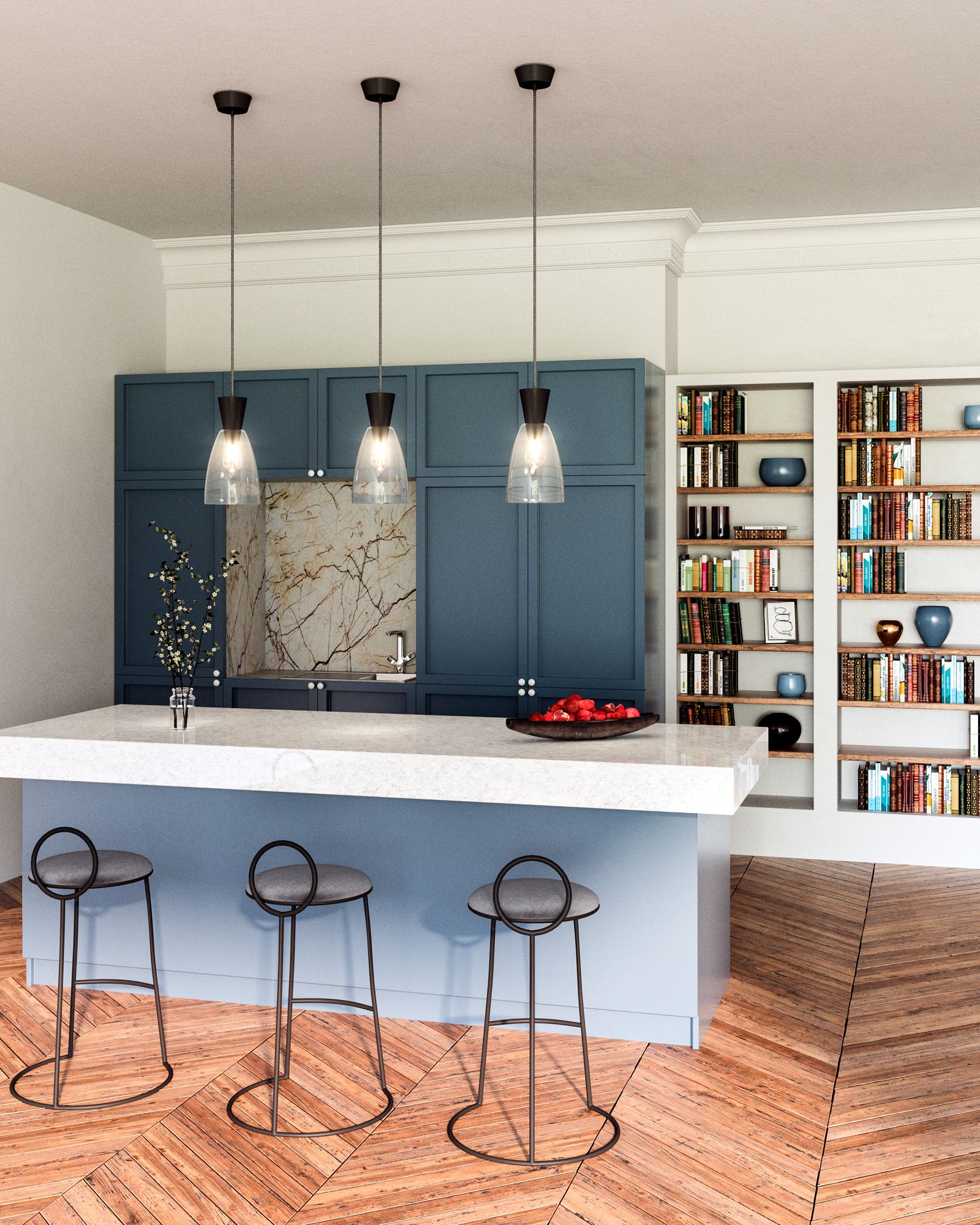 Image 3 Alora Mood Arlo E26 7-in Clear Glass/Matte Black Pendant more views