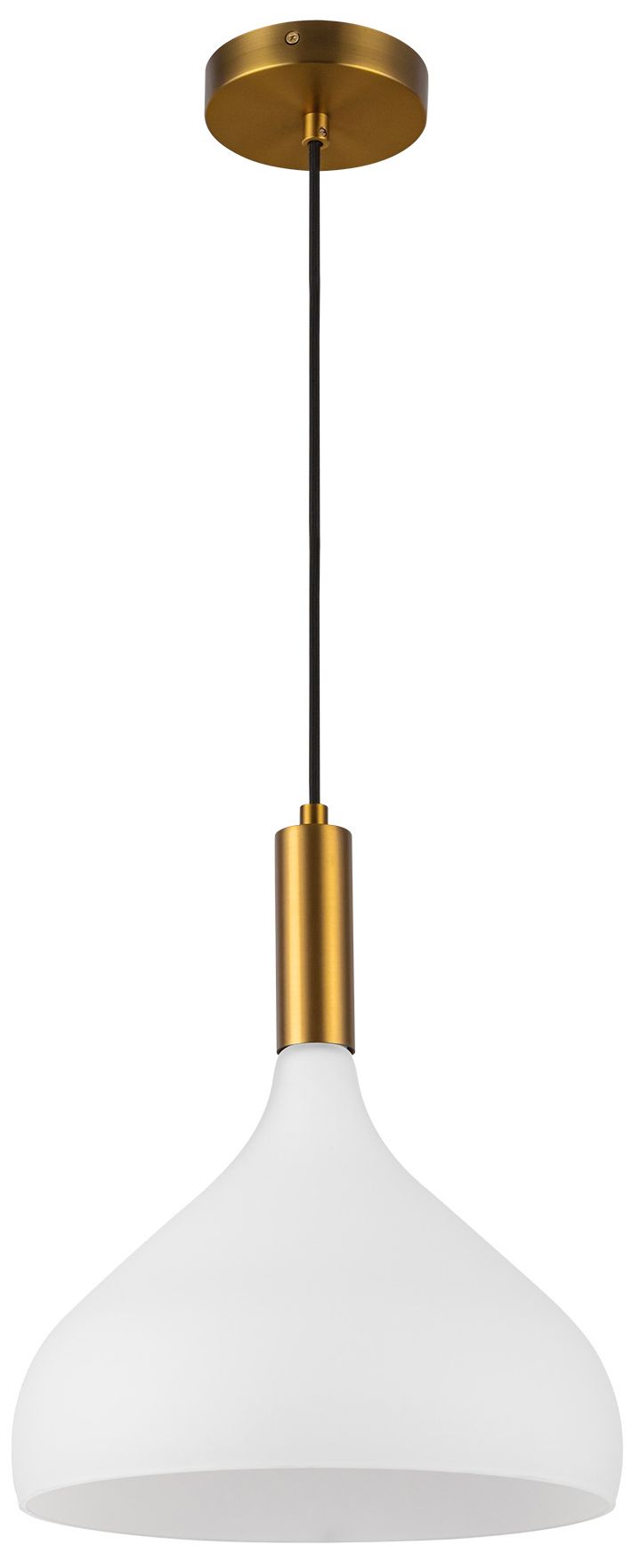 Image 4 Alora Mood Belleview E26 12-in Aged Gold/Opal Glass Pendant more views