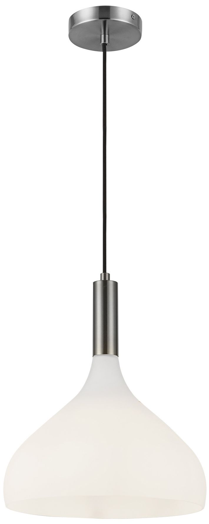 Thumbnail3 of Alora Mood Belleview E26 12-in Brushed Nickel/Opal Glass Pendant more views
