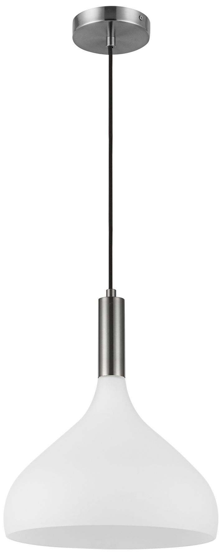Thumbnail4 of Alora Mood Belleview E26 12-in Brushed Nickel/Opal Glass Pendant more views
