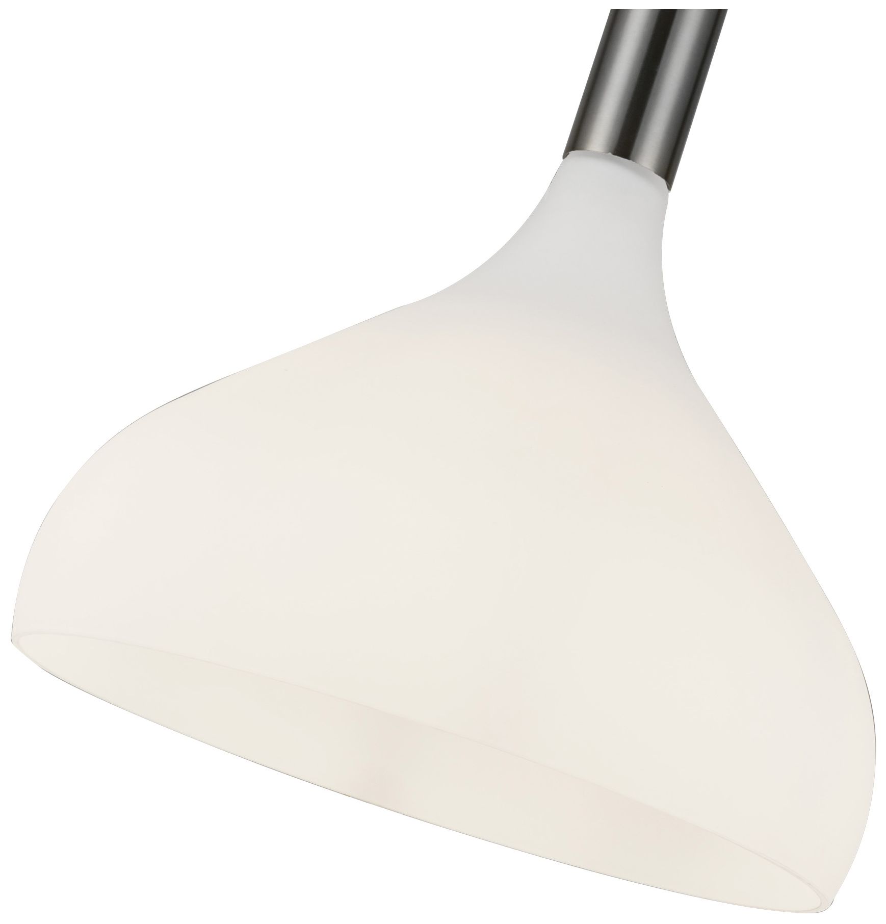 Alora Mood Belleview E26 12-in Brushed Nickel/Opal Glass Pendant