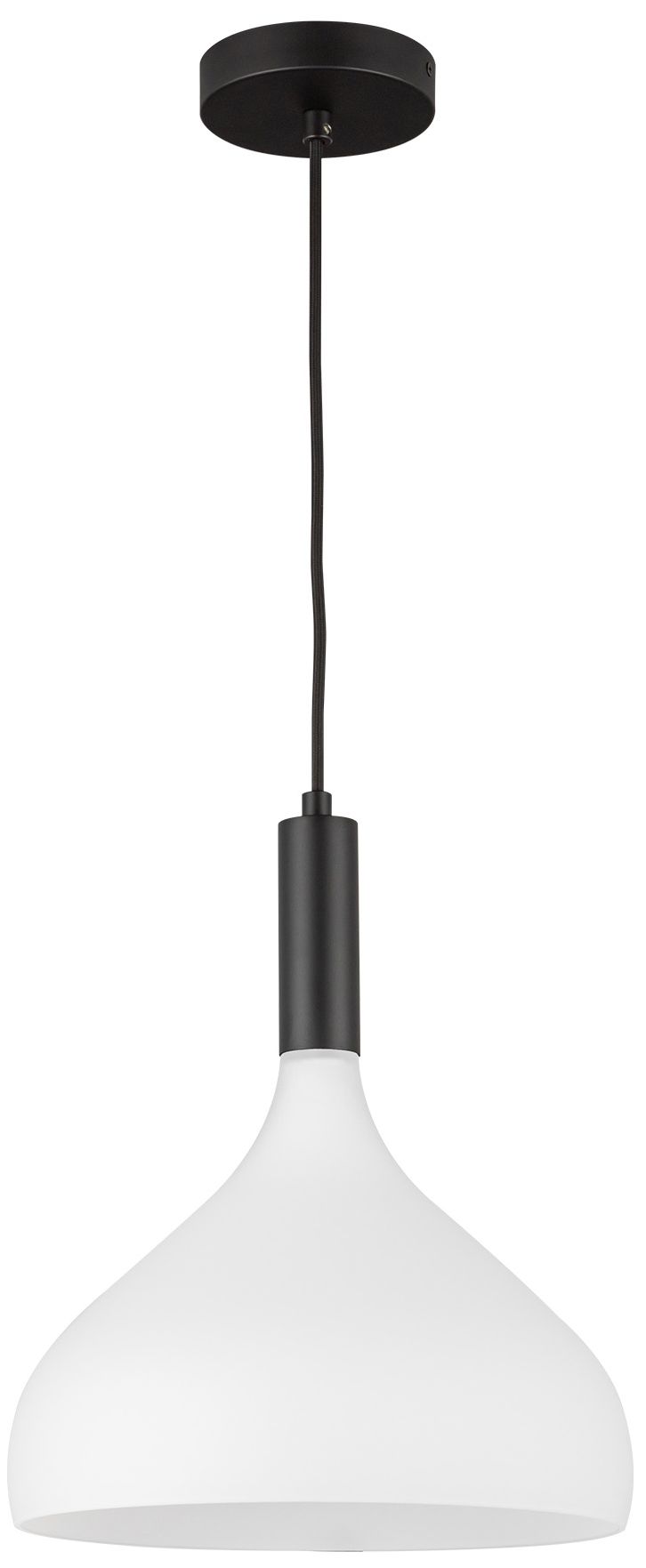 Image 2 Alora Mood Belleview E26 12-in Matte Black/Opal Glass Pendant more views
