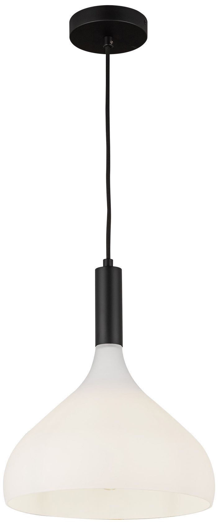 Image 3 Alora Mood Belleview E26 12-in Matte Black/Opal Glass Pendant more views