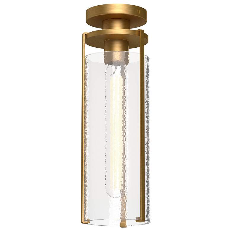 Image 1 Alora Mood Belmont E26 5-in Aged Gold/Clear Water Glass Flush Mount