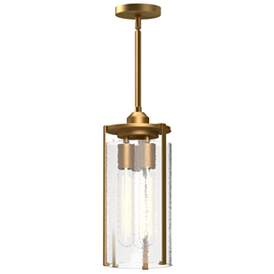 Image1 of Alora Mood Belmont E26 5-in Aged Gold/Clear Water Glass Pendant