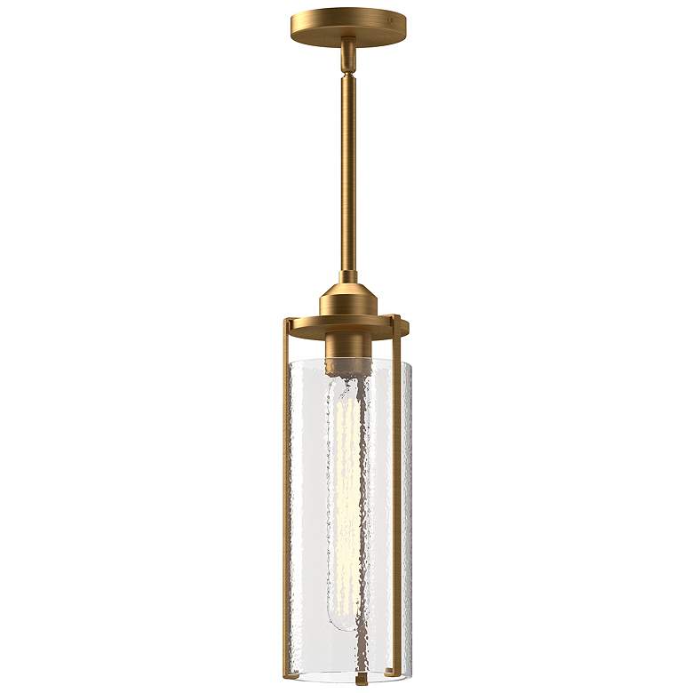 Image 1 Alora Mood Belmont E26 7-in Aged Gold/Clear Water Glass Pendant