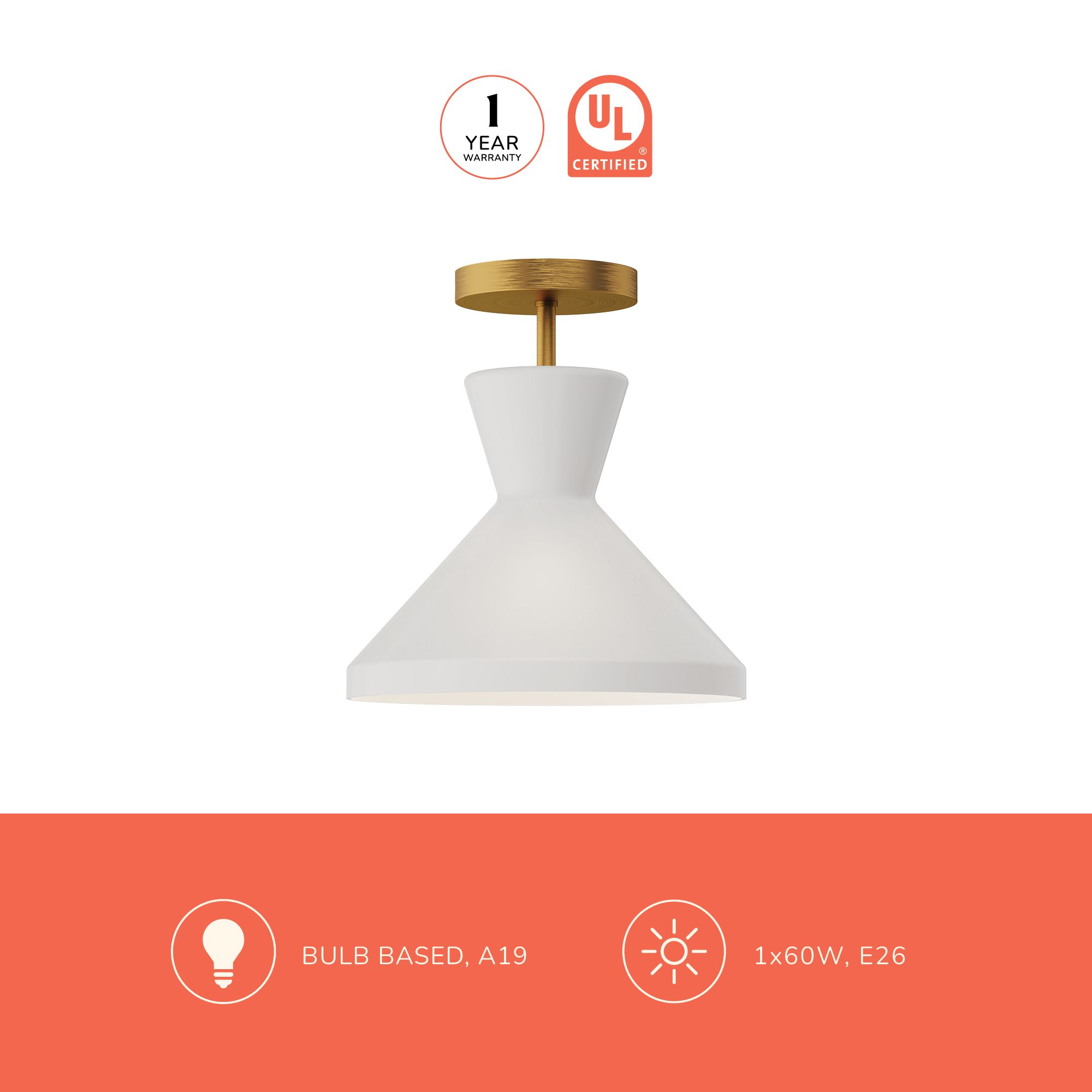 Image 3 Alora Mood Betty E26 10-in Matte Black/Opal Glass Semi-Flush Mount more views