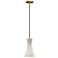 Alora Mood Betty E26 6-in Aged Gold/Opal Glass Pendant