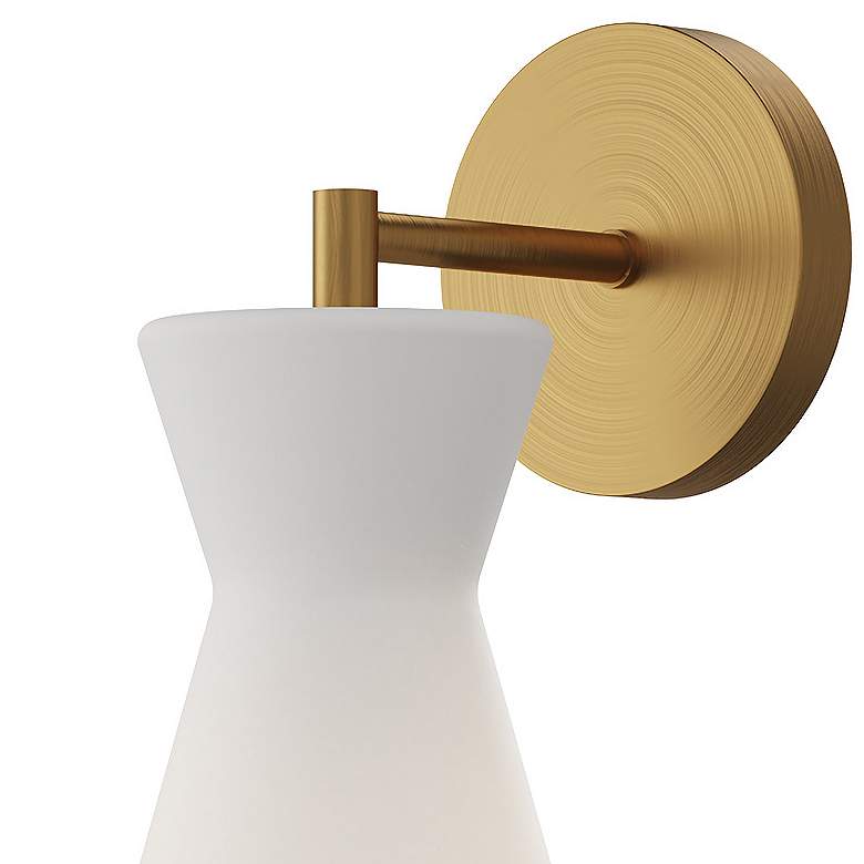 Image 2 Alora Mood Betty E26 6-in Aged Gold/Opal Glass Wall Vanity more views