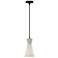 Alora Mood Betty E26 6-in Matte Black/Opal Glass Pendant