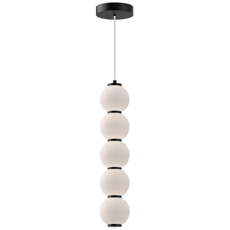 Image 1 Alora Mood Bijou LED 5-in Matte Black/Opal Matte Glass Pendant