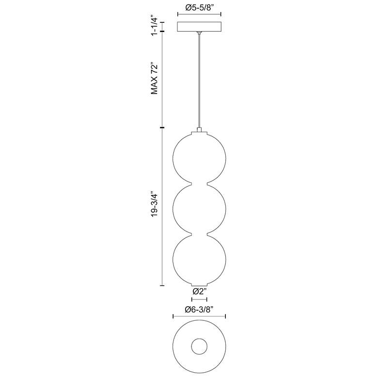 Image 2 Alora Mood Bijou LED 7-in Brushed Nickel/Opal Matte Glass Pendant more views