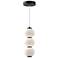 Alora Mood Bijou LED 7-in Matte Black/Opal Matte Glass Pendant