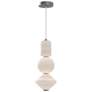 1_Alora Mood Bijou LED 8-in Brushed Nickel/Opal Matte Glass Pendant
