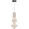 Alora Mood Bijou LED 8-in Brushed Nickel/Opal Matte Glass Pendant