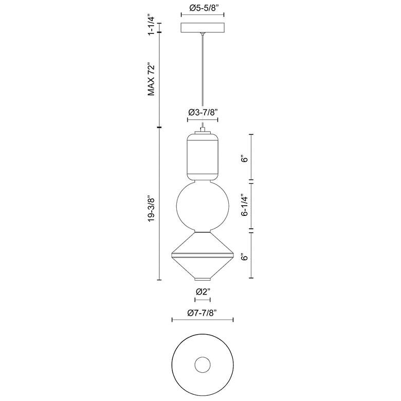 Image 3 Alora Mood Bijou LED 8-in Brushed Nickel/Opal Matte Glass Pendant more views