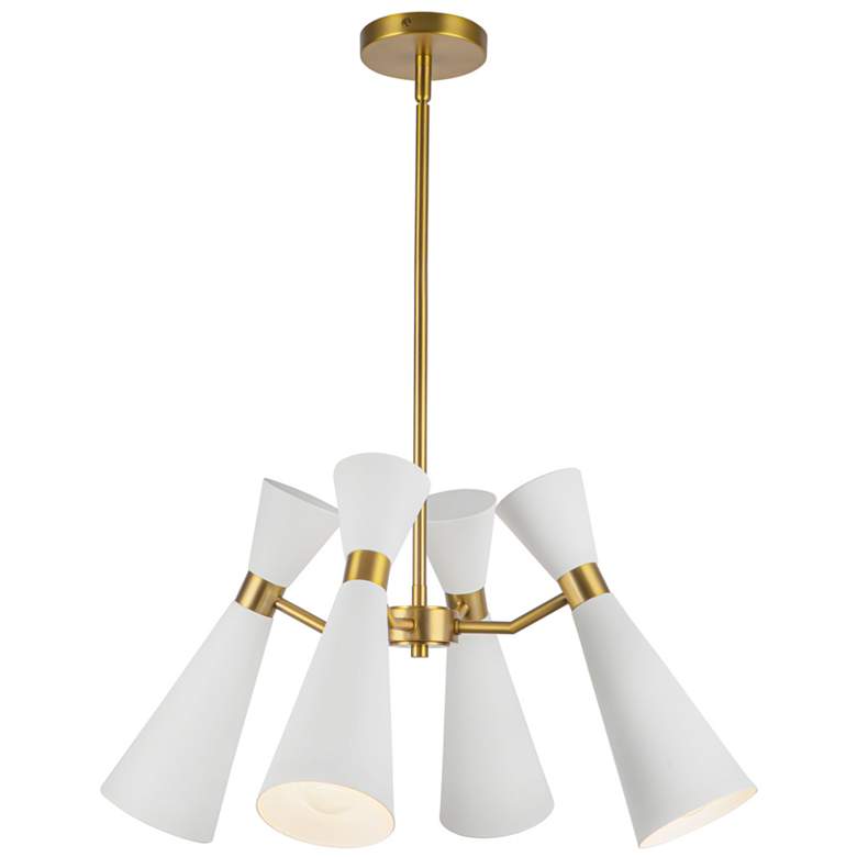 Image 1 Alora Mood Blake E26 24-in White/Aged Gold Socket Chandelier