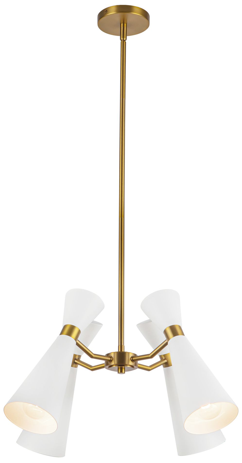 Image 3 Alora Mood Blake E26 24-in White/Aged Gold Socket Chandelier more views