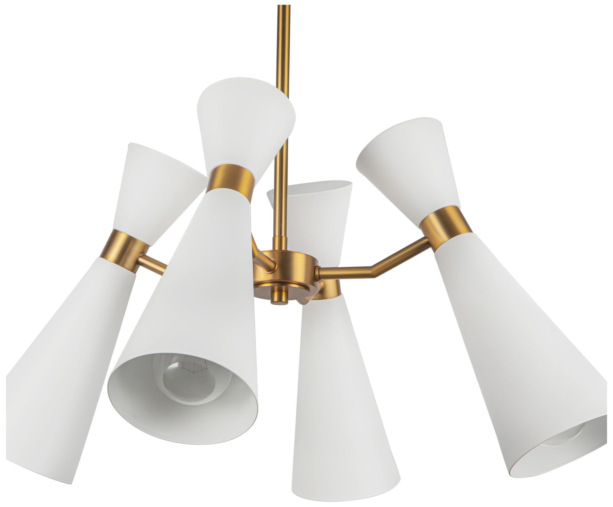 Image 4 Alora Mood Blake E26 24-in White/Aged Gold Socket Chandelier more views