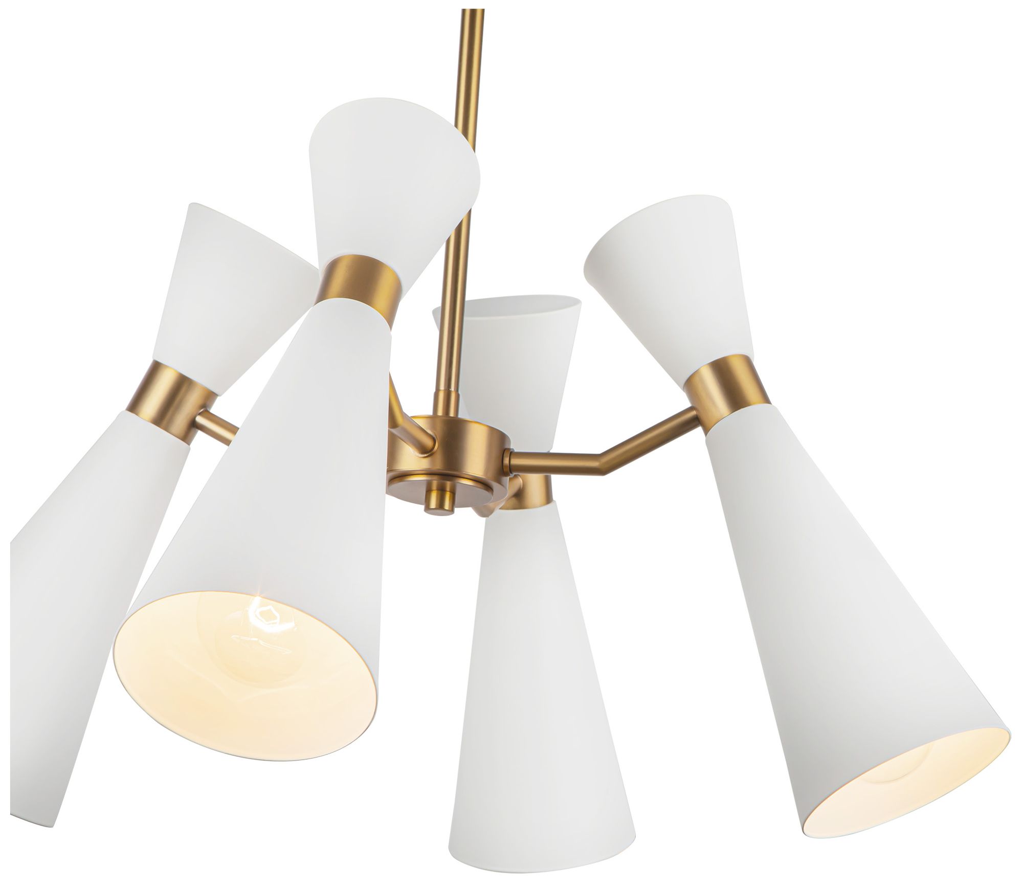Image 5 Alora Mood Blake E26 24-in White/Aged Gold Socket Chandelier more views